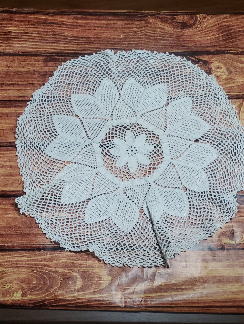 Handmade Crochet Doily - White Lace Accent